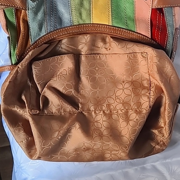 Vintage Fossil Striped Hobo Shoulder bag - Picture 5 of 16